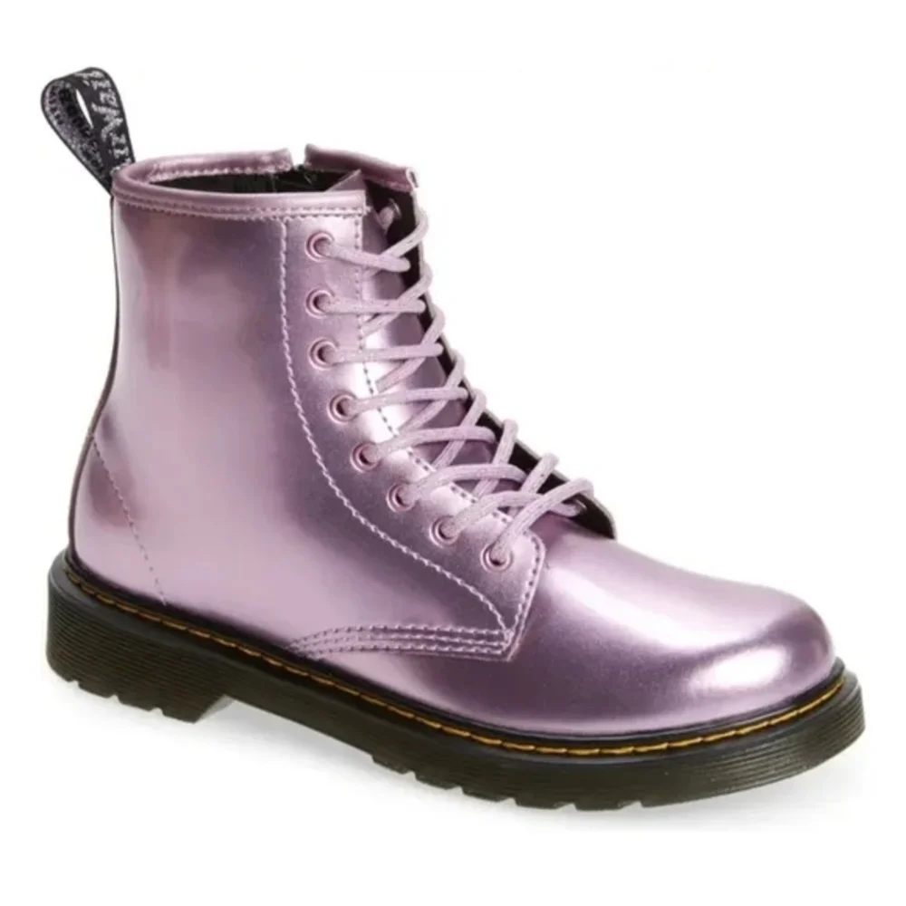 NEW Dr. Martens Shiny Pink Lavender Spark Boots Size 5